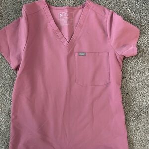 Figs Chalk Pink Catarina Scrub Top